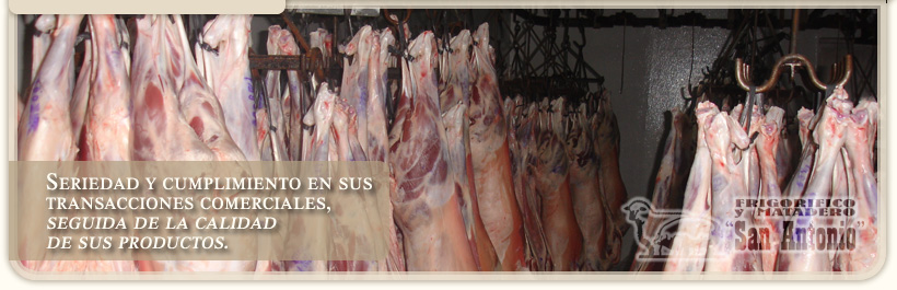 Frigorífico y Matadero San Antonio •> Seriedad y cumplimiento en sus transacciones comerciales, seguida de la calidad de sus productos.